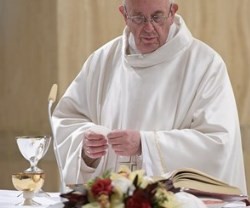 El Papa Francisco, en su habitual misa de la Casa Santa Marta