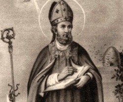 San Ambrosio, obispo y doctor de la Iglesia.