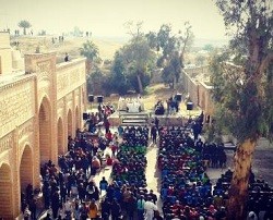 Cientos de personas acudieron al santuario, muy querido por los cristianos de Irak