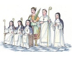 La santa familia. Ilustración de Dries van den Akker s.j.