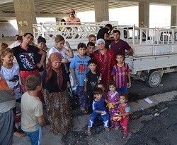 Refugiados iraquíes entre Mosul y Erbil, capital del Kurdistán