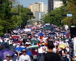 En la Caminata estuvo muy presente la situación actual que se vive en Venezuela