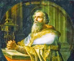 San Atanasio, obispo y doctor de la Iglesia.