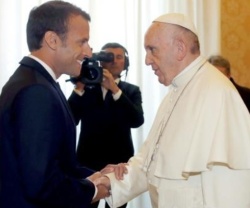 El Papa Francisco recibió al presidente francés, Macron, antiguo alumno de los jesuitas