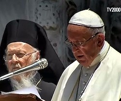 No hay alternativa a la paz, insistió el Papa en nombre de todos los patriarcas católicos y líderes ortodoxos congregados en Bari.