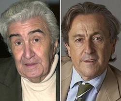 A la izquierda, Eduardo Haro Tecglen; a la derecha, Hermann Tertsch. Dos periodistas que coincidieron muchos años en «El País».