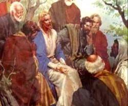 Jesús interroga a sus discípulos.