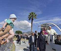 El Papa Francisco en Palermo esta mañana