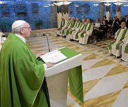 El Papa Francisco centró su homilía en los pastores
