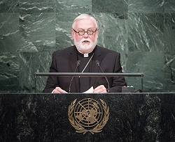 El secretario de Relaciones con los Estados de la Santa Sede habló muy claro en Naciones Unidas