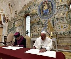 Francisco y Mar Gewargis III firmaron una Declaración Común sobre el diálogo ecuménico y la situación de los cristianos en Oriente Medio.