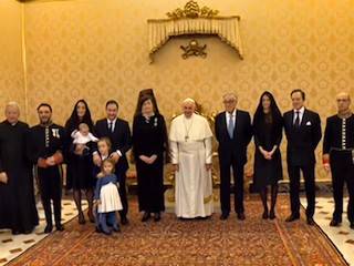 La embajadora de España, con el Papa