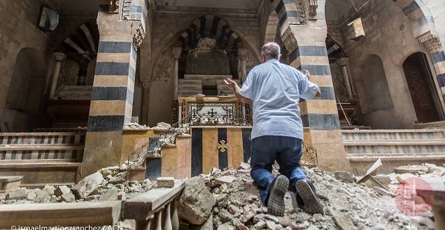 Cientos de iglesias, monasterios, colegios y casas de cristianos han sido destruidos en la guerra de Siria / ACN