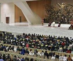 Aspecto de la sala de audiencias durante la catequesis de este miércoles 16 de enero con el Papa Francisco