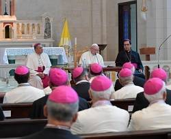 El Papa Francisco recordó a los obispos de América Central el legado del santo Óscar Romero / Fotos de Vatican Media