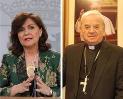 La vicepresidenta en funciones, Carmen Calvo, ha atacado duramente al Nuncio Fratini por sus palabras sobre los restos de Franco