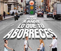 Detalle del cartel de la Jornada de responsabilidad en el tráfico