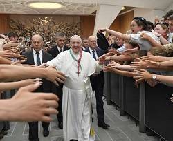 El Papa recibe a más de 5.000 scouts católicos: «Con vuestro camino ya forjáis el espíritu europeo»