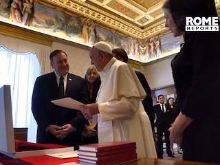 Encuentro del Papa con Mike Pompeo