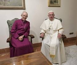 La reunión entre el Papa y el primado anglicano se produjo este miércoles en el Vaticano