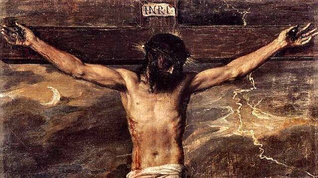 Cristo crucificado de Tiziano.