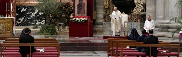 «¡Bravos sacerdotes!»: emocionado recuerdo del Papa para ellos en un Jueves Santo excepcional