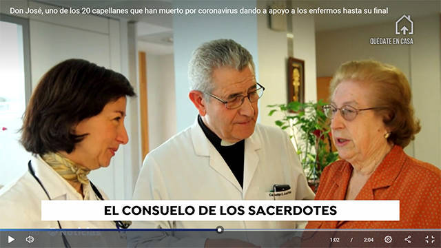 Don José, uno de los 20 capellanes muertos por coronavirus, un ejemplo para la cadena Antena 3