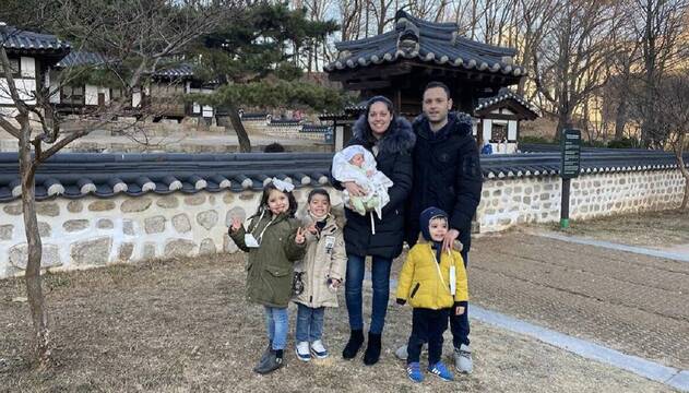 La familia en misión Caletrio Simón, en Corea del Sur