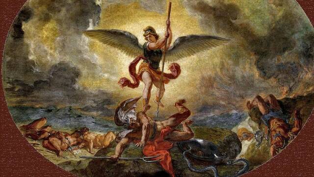 San Miguel derrota al diablo de Delacroix.