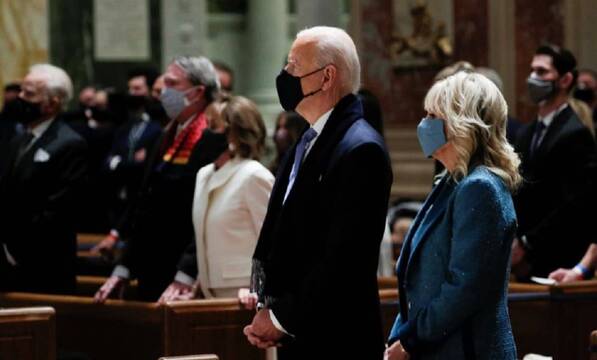 Joe Biden, presidente de EEUU, en un acto religioso