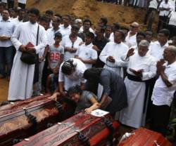 Funerales en 2019 por los atentados de Sri Lanka
