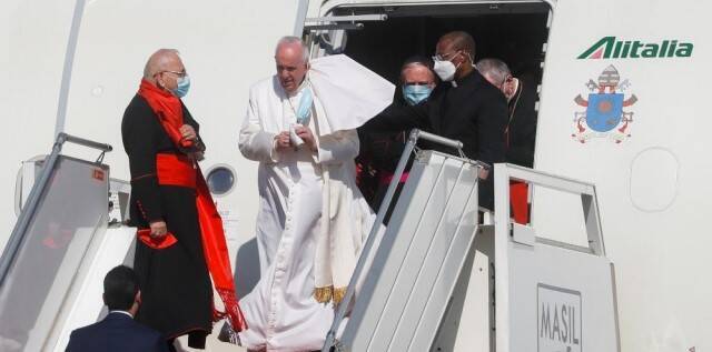 Llegada a Bagdad del Papa Francisco: su primer discurso, sobre unidad, ante políticos y autoridades