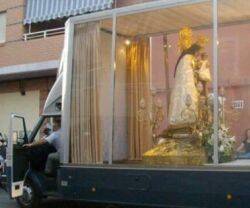 El Maremóvil es el vehículo que llevará a la Virgen de los Desamparados por las calles de Valencia en Fallas