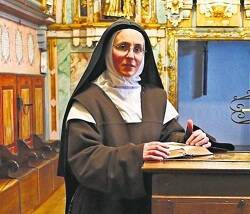 Sor Aude de María en el convento de carmelitas