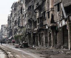 Imagen de un barrio Sirio arrasado por la guerra