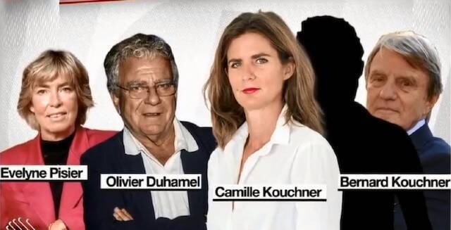 Evelyne Pisier, Olivier Duhamel, Camille Kouchner, Bernard Kouchner.