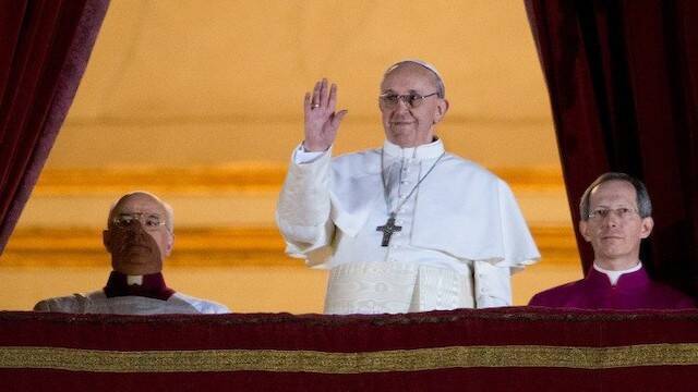 Papa Francisco el día de su elección.