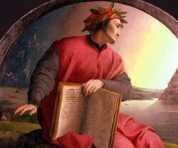 Una recreación artística de Dante, genial poeta cristiano