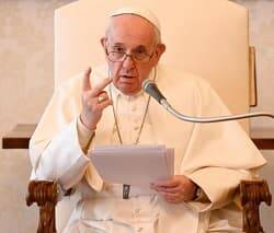 El Papa Francisco, durante la catequesis
