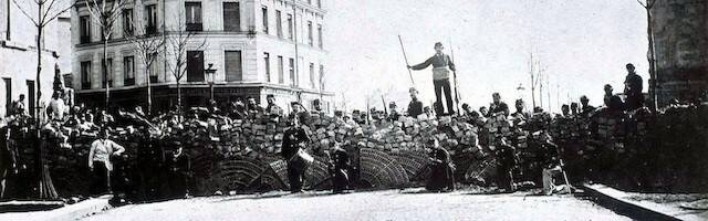 Barricada durante la Comuna de París.