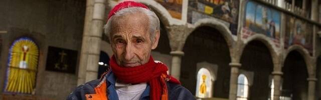 Justo Gallego, ex-monje, ha dedicado toda su vida a construir la llamada catedral de Mejorada, él solo