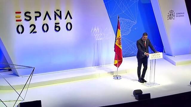 Pedro Sánchez, en la presentación de 2050.