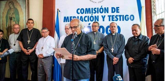 Los obispos de Nicaragua en 2019, cuando aún intentaban actuar como mediadores para un proceso pacífico... Ortega lo bloqueó todo