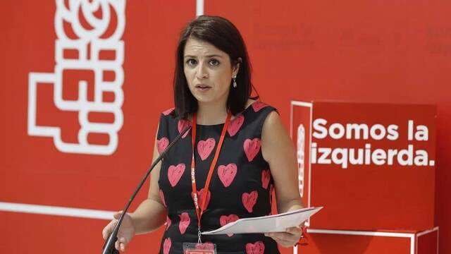 Adriana Lastra es la portavoz del grupo parlamentario socialista en el Congreso