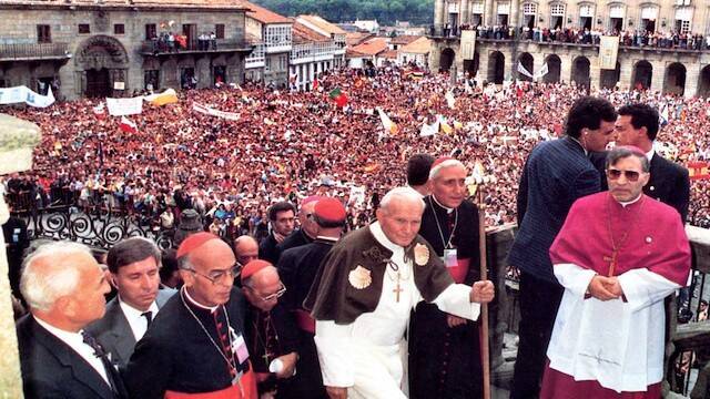 Juan Pablo II en Santiago de Compostela.