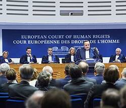 Una escena en el Tribunal Europeo de Derechos Humanos, con sede en Estrasburgo