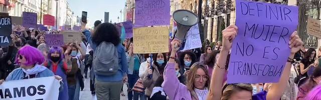 Manifestación feminista del 23 de octubre en Madrid.