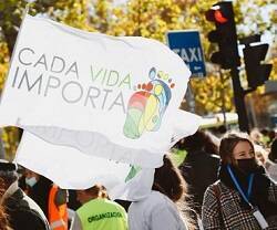 Manifestación provida Cada Vida Importa en Madrid, la primera tras el coronavirus