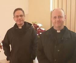 José María Alsina y Manuel Vargas, sacerdotes que dirigen ejercicios espirituales