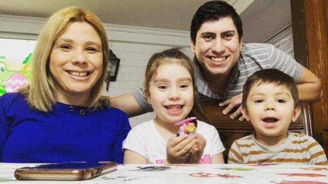 Massiel Moreno y su familia.